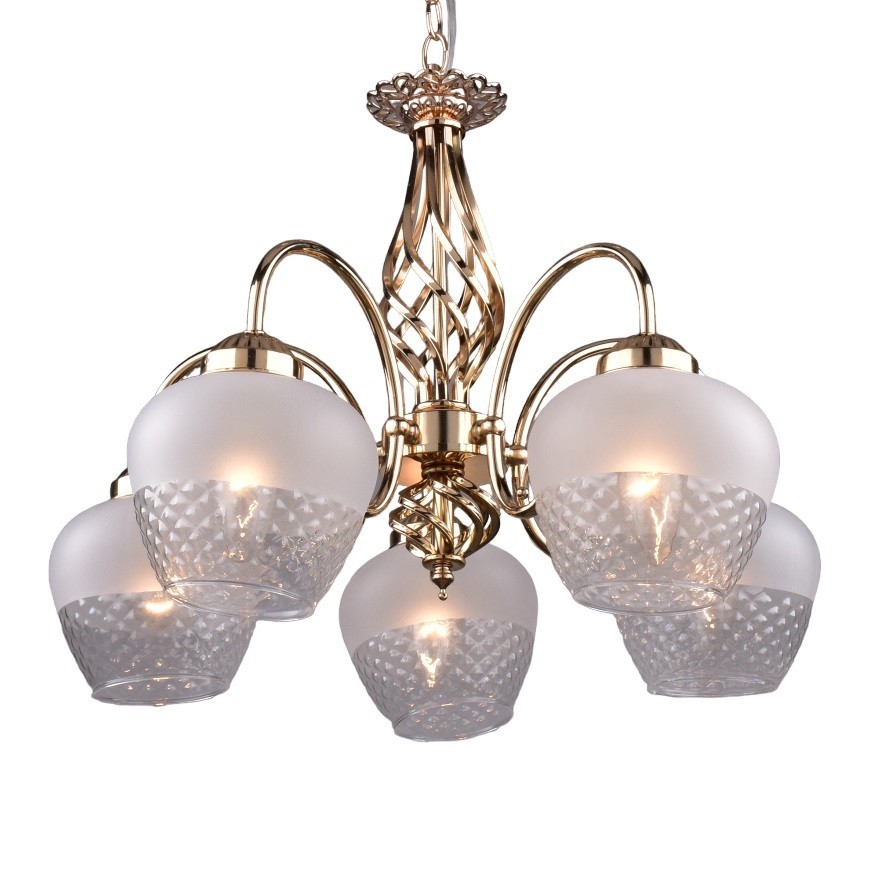 Люстра классическая 13142/5FGD WT+CL ЭкономСвет фото 1 — Дзинь ля-ля