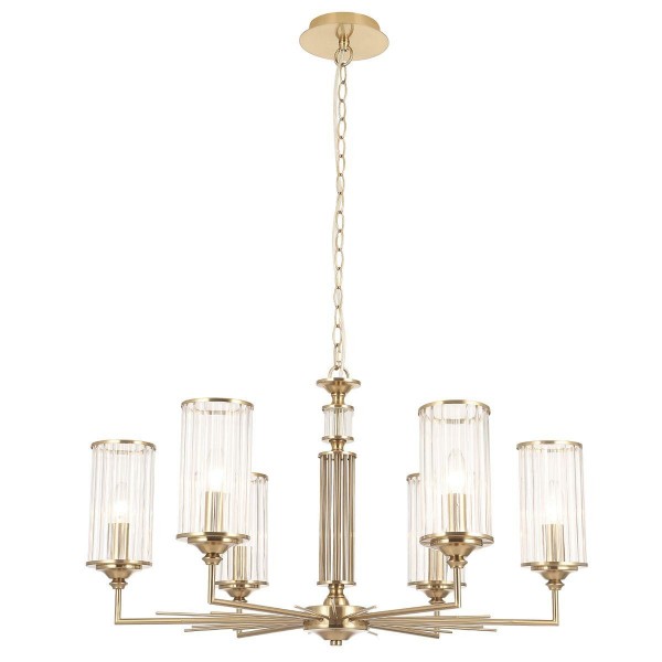 Подвесная люстра Crystal Lux Gloria SP6 Brass &mdash; Дзинь ля-ля