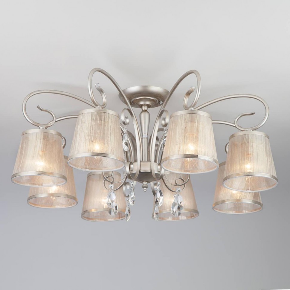 Потолочная люстра Eurosvet 60065/8 серебро фото 1 &mdash; Дзинь ля-ля