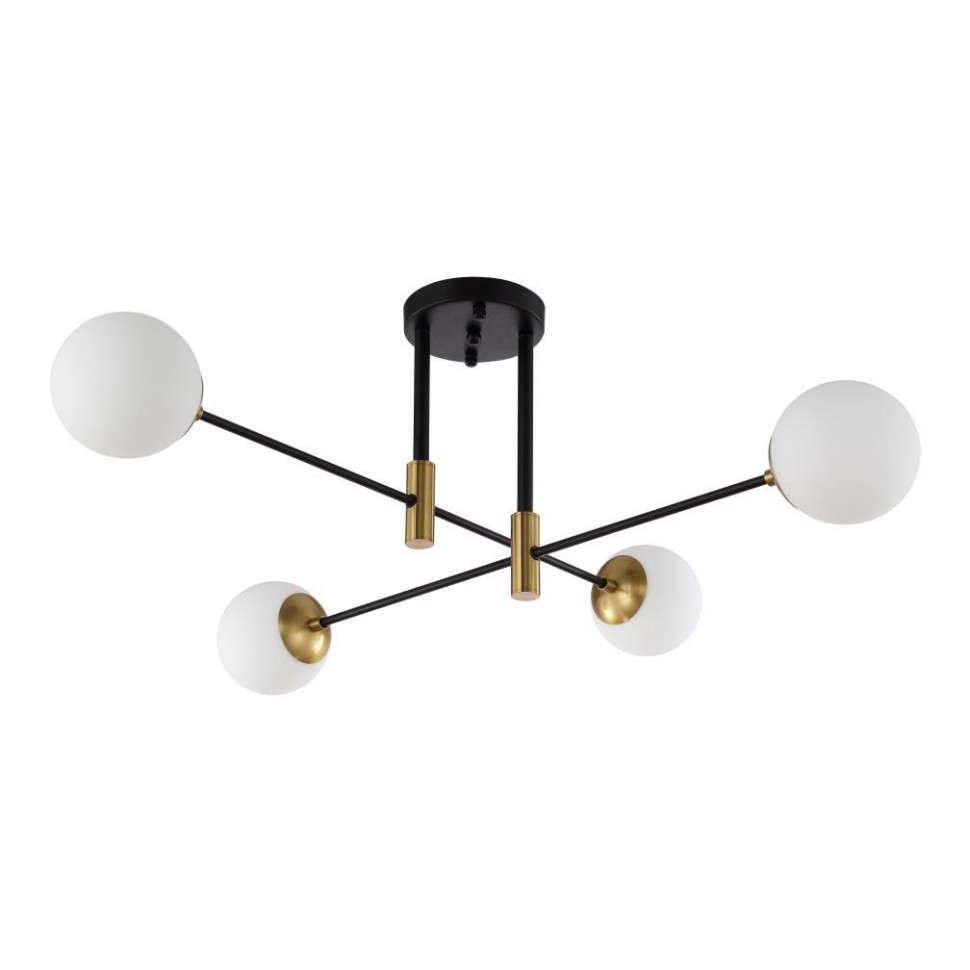Потолочная люстра Crystal Lux Fidel PL4 Black фото 1 &mdash; Дзинь ля-ля