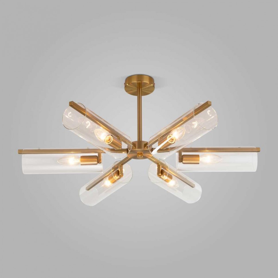 Потолочная люстра Eurosvet Trompeta 70144/6 латунь фото 1 &mdash; Дзинь ля-ля