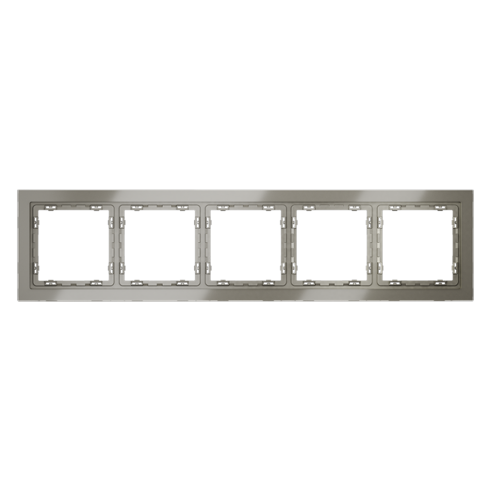 Рамка стеклянная VOLTUM S70 на 5 постов, (шелк, стекло) фото 1 — Дзинь ля-ля