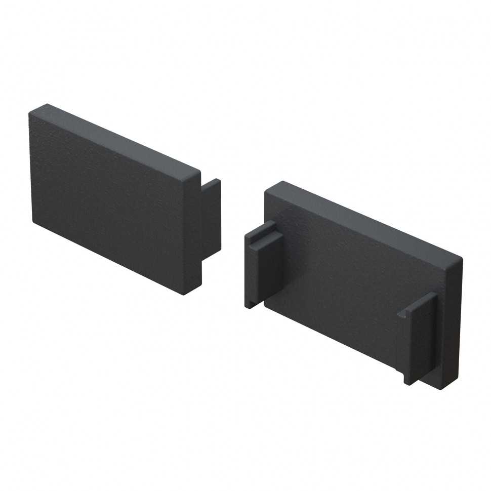 Заглушка для встраиваемого шинопровода, 2 шт. Basity, черный Maytoni TRA172EC-12B фото 1 &mdash; Дзинь ля-ля