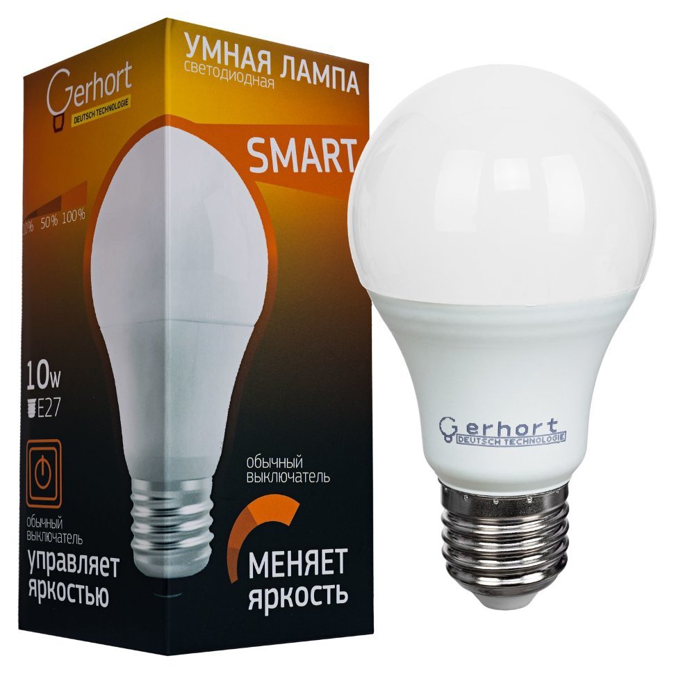 Светодиодная лампа 10W GERHORT A60 LED3STEP 3000K E27 фото 1 &mdash; Дзинь ля-ля