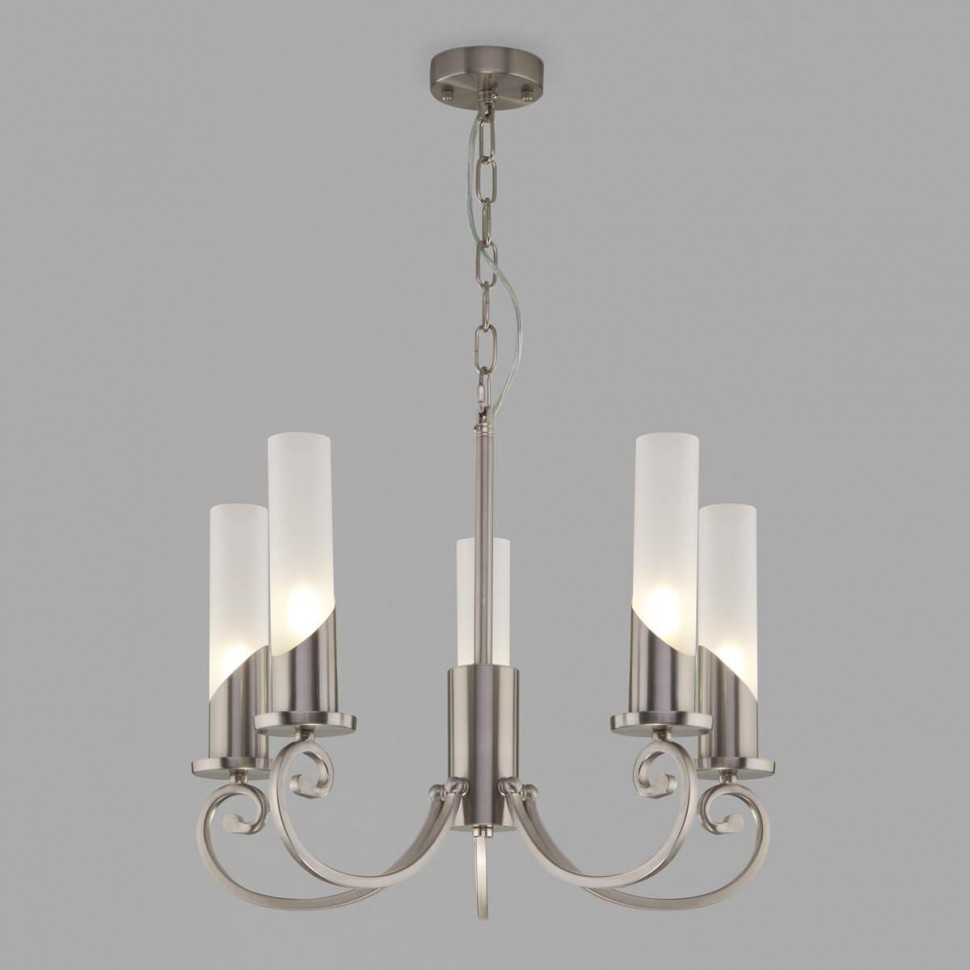Подвесная люстра Eurosvet Banci 60117/5 никель фото 1 &mdash; Дзинь ля-ля