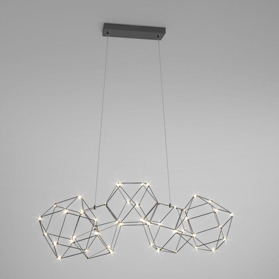 Подвесной светодиодный светильник Eurosvet Uma 90168/5 черный жемчуг фото 1 &mdash; Дзинь ля-ля