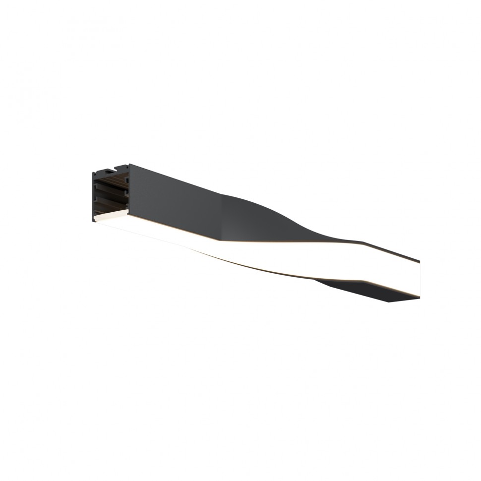 Радиусный профиль 35x35 Twist левый черный Maytoni ALM-3535R-B-TL-90°-0.4M фото 1 — Дзинь ля-ля