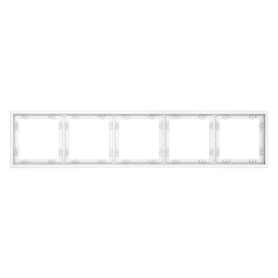 Рамка пластиковая VOLTUM S70 на 5 постов, (белый матовый) фото 1 — Дзинь ля-ля