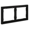 Рамка пластиковая VOLTUM S70 на 2 поста, (черный матовый) фото 2 — Дзинь ля-ля