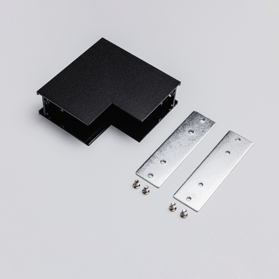 Угловой коннектор внутренний для накладного магнитного трекового шинопровода MKA-2S-IC-B Черный фото 1 — Дзинь ля-ля