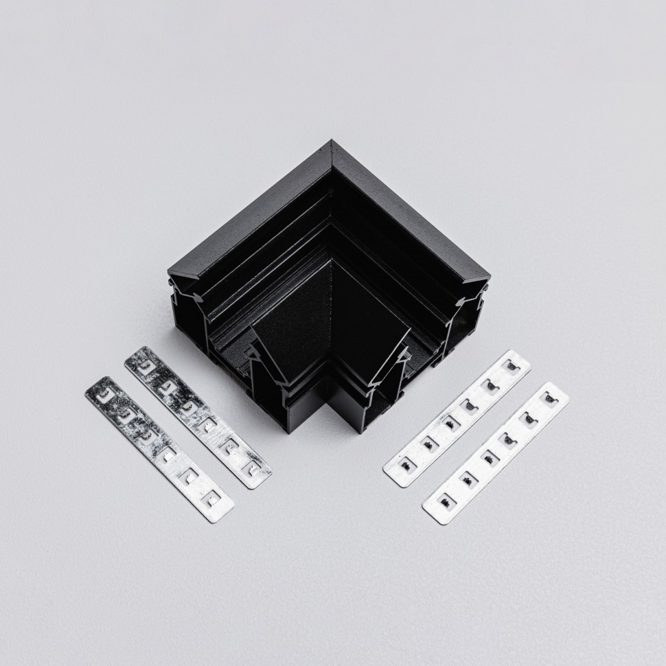 Угловой коннектор для магнитного трекового шинопровода для натяжных потолков MKA-2R2-CC-B Черный фото 1 — Дзинь ля-ля