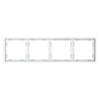 Рамка пластиковая VOLTUM S70 на 4 поста, (белый матовый) фото 5 — Дзинь ля-ля