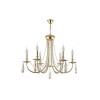 Подвесная люстра Crystal Lux Victoria SP6 Gold/Amber фото 1 &mdash; Дзинь ля-ля