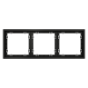 Рамка пластиковая VOLTUM S70 на 3 поста, (черный матовый) фото 1 — Дзинь ля-ля