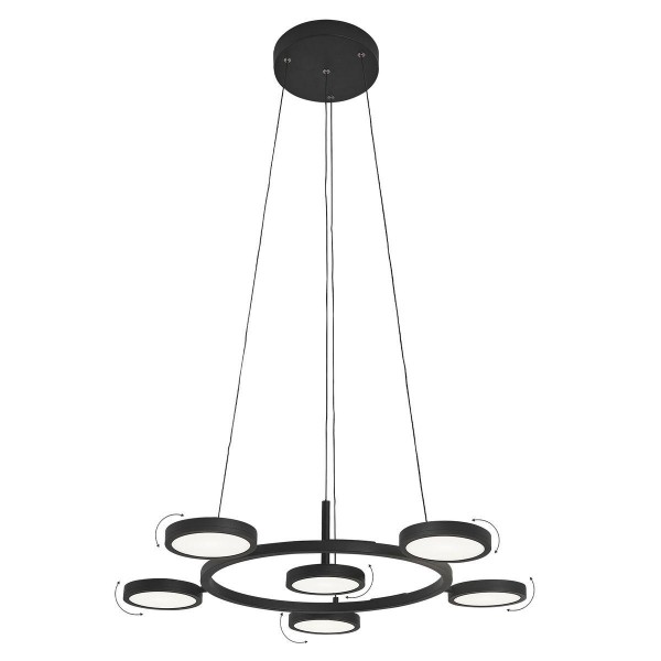 Подвесная светодиодная люстра Crystal Lux CLT 027C6 D700 BL &mdash; Дзинь ля-ля