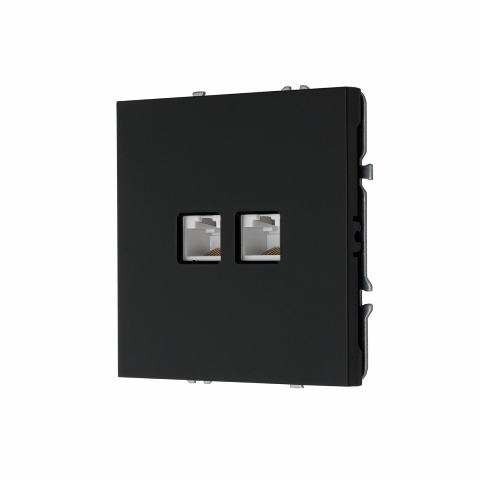 Компьютерная розетка MIKAMI RJ-45 кат. 5e двойная черный фото 1 — Дзинь ля-ля