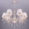 Подвесная люстра Eurosvet 3637/7 белый с золотом/прозрачный хрусталь Strotskis фото 5 &mdash; Дзинь ля-ля